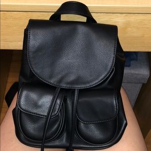 Black mini backpack